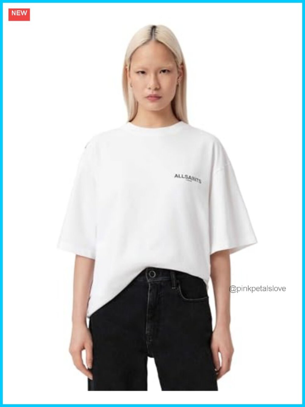 AllSaints Swoop Amelie Tee Premium Wrinkle Resistant Modern Fit Women's T-Shirt
